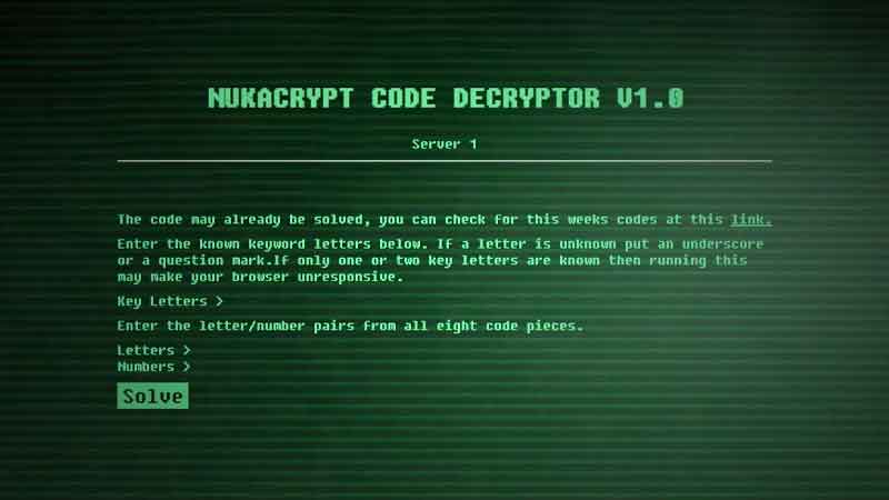 Fallout 76 nuke codes