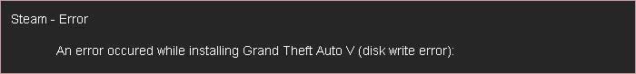 Steam Disk Write Error