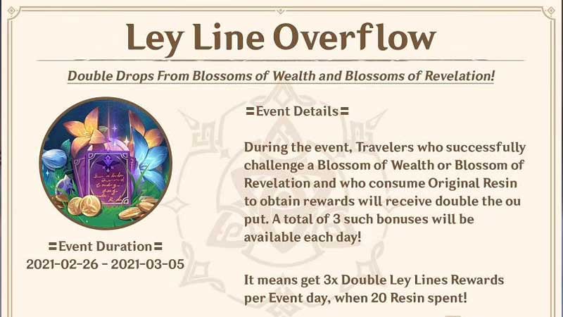 Ley Line Overflow Event Details & Rewards 
