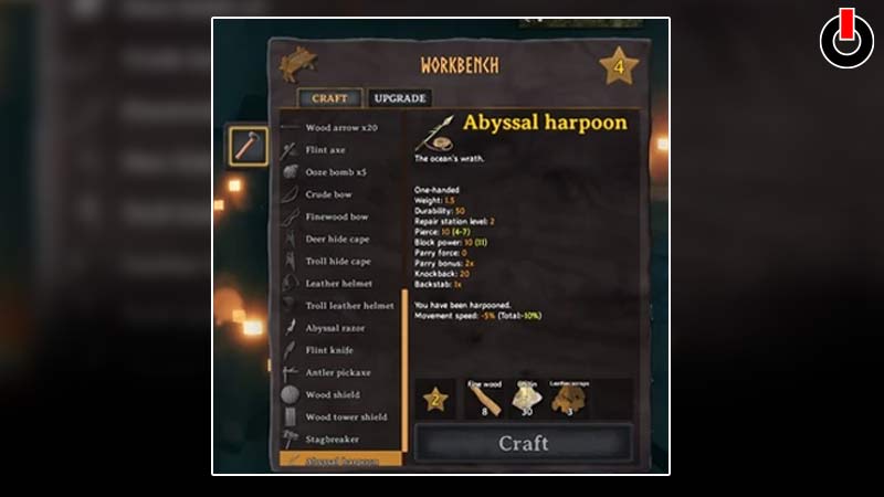 Valheim Abyssal Harpoon