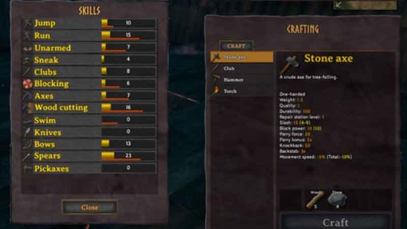 Valheim Level Up Skills