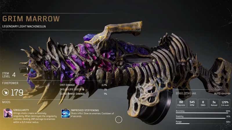 How To Get The Grim Marrow Legendary Weapon In Outriders.