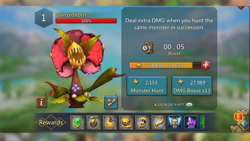 lords mobile monster hunt