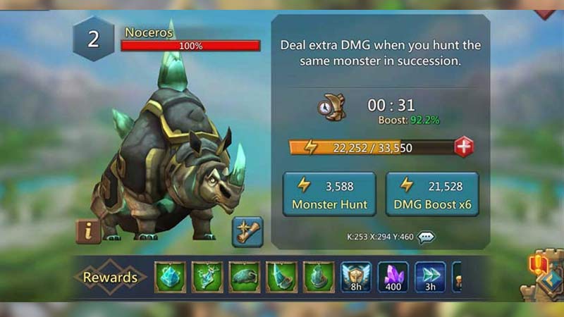 lords mobile monster hunt