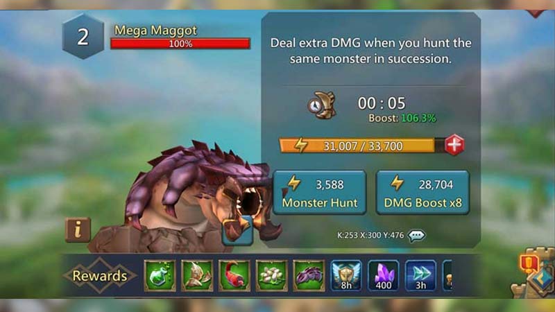 lords mobile monster hunt