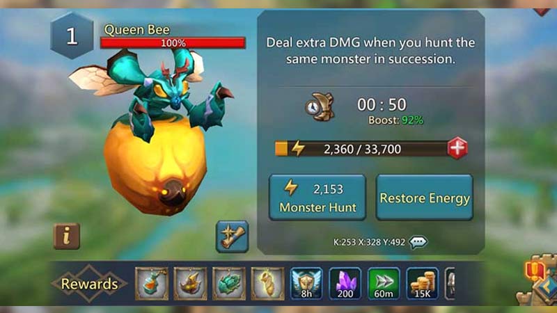 lords mobile monster hunt
