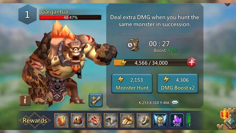 lords mobile monster hunt