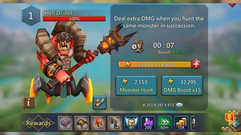 Lords Mobile Monster Hunt