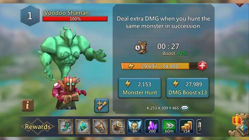 lords mobile monster hunt