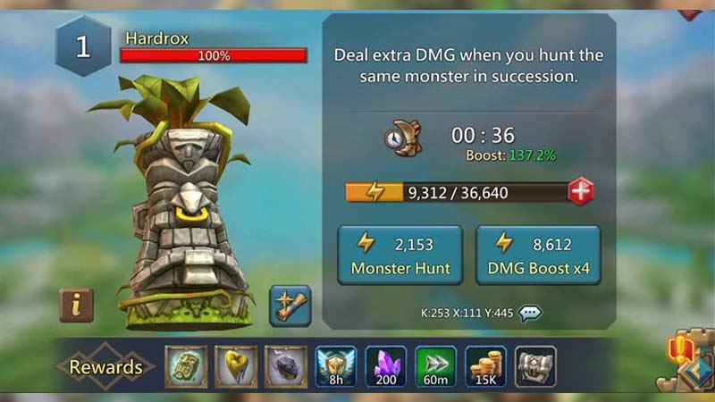 lords mobile monster hunt