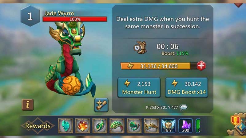 lords mobile monster hunt