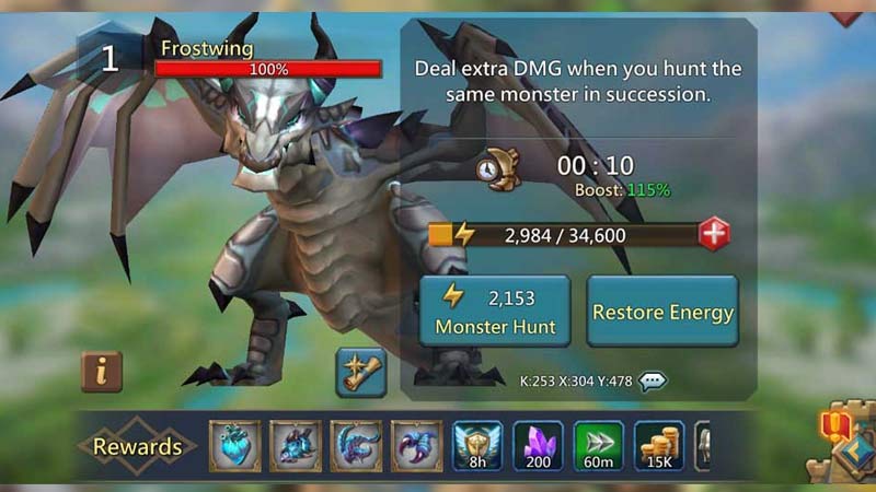 lords mobile monster hunt
