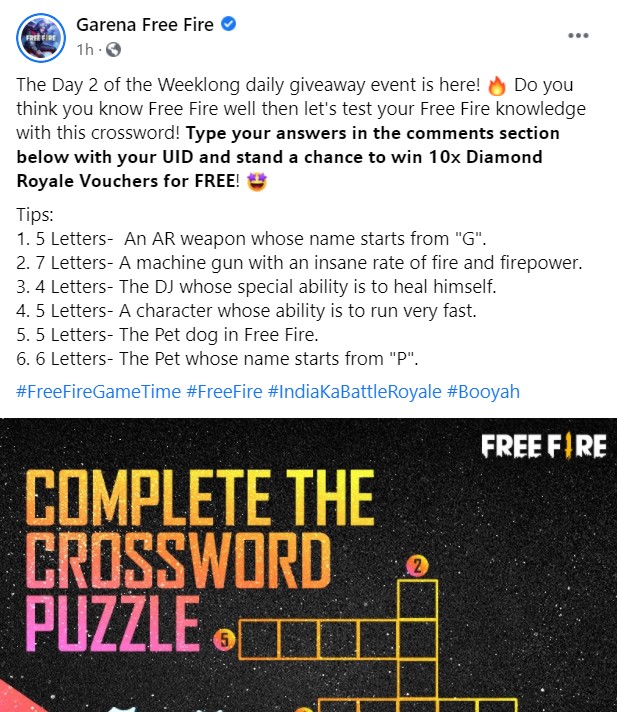 FF Crossword Puzzle