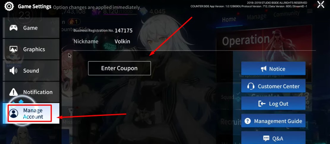 Counter side coupon code