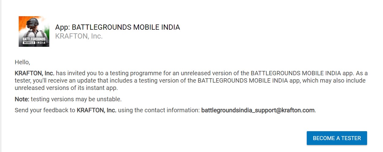 BGMI Early Access APK
