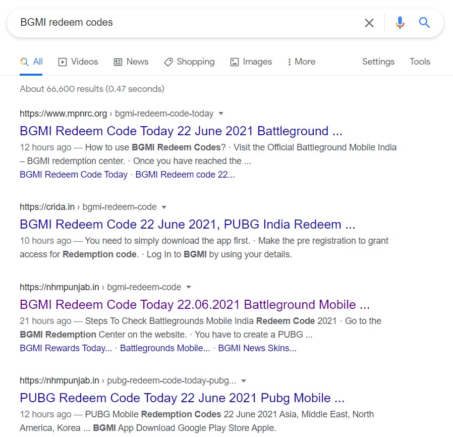 BGMI redeem code generator