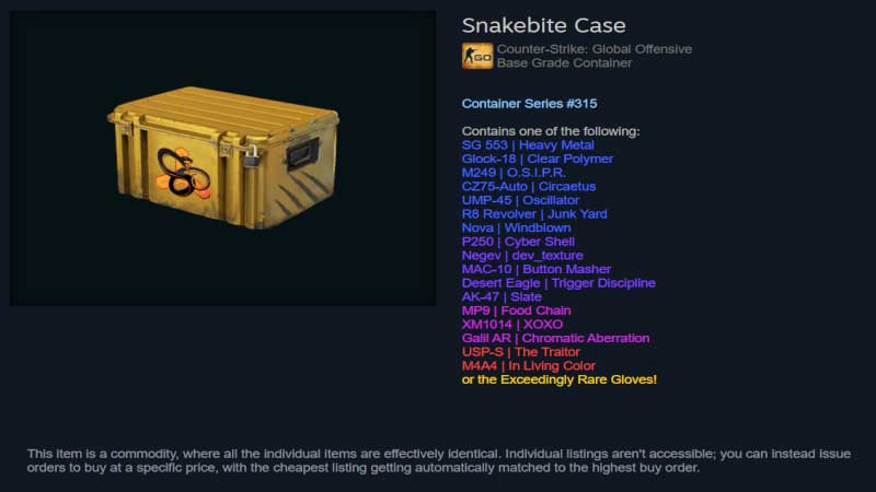 CS:GO Snakebite case