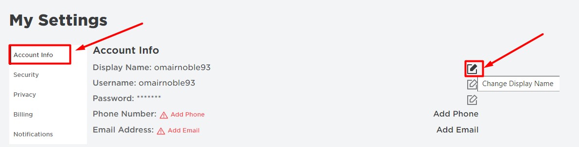 Roblox Display Name