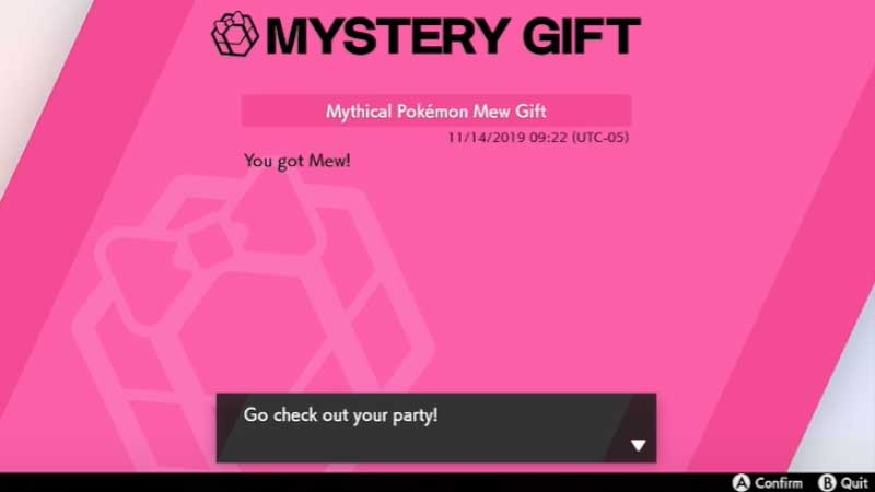 Pokemon Sword and shield get mew