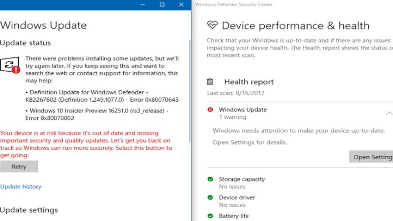 Update Error 0x80070643