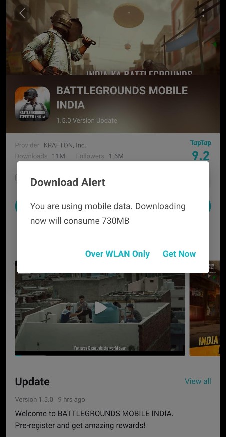 BGMI 1.5 APk Download TapTap