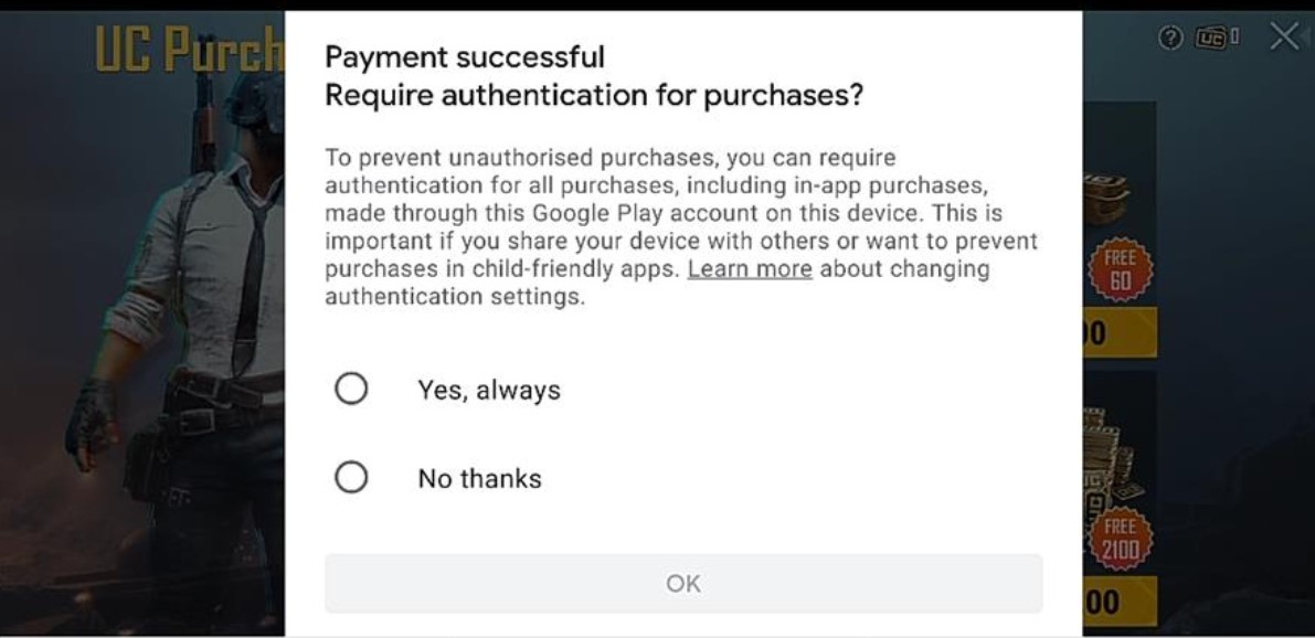 BGMI UC Purchase PayTM