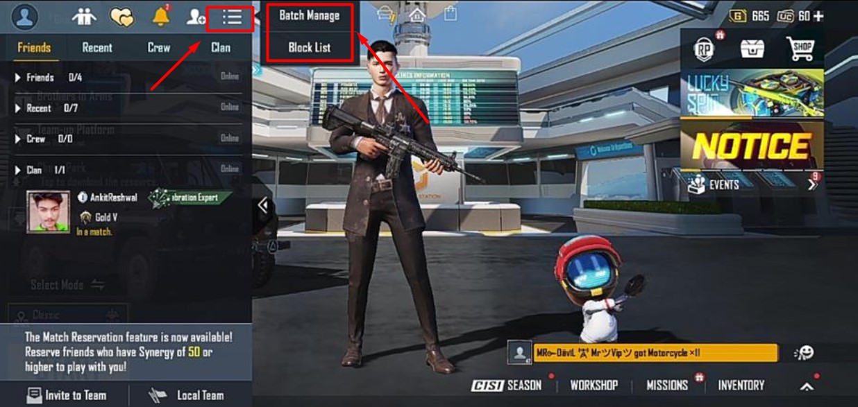 BGMI Unfriend Guide