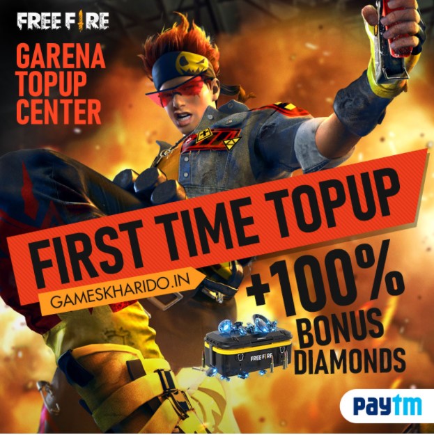 Free Fire 100% bonus top up site