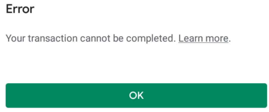 transaction error