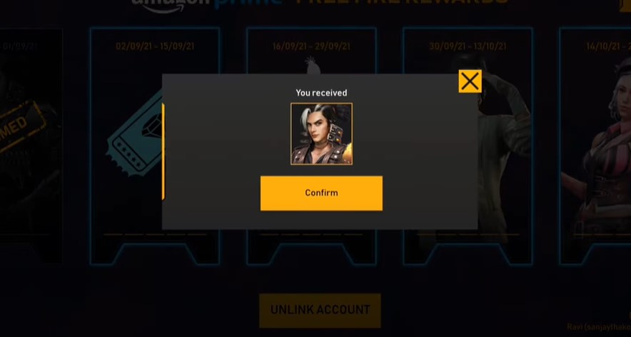 Free Fire Amazon Prime Event