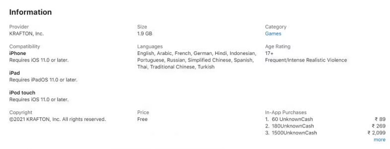 BGMI for iOS