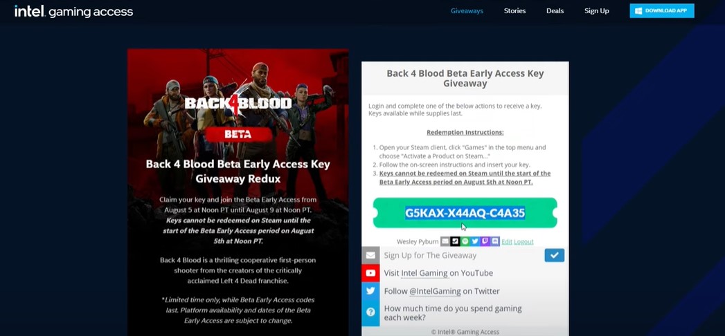 Back 4 Blood CD Key