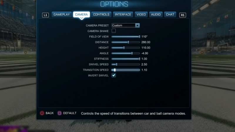 Best Rocket League Camera Settings