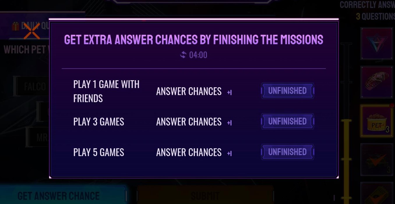 Free Fire Quiz Answer