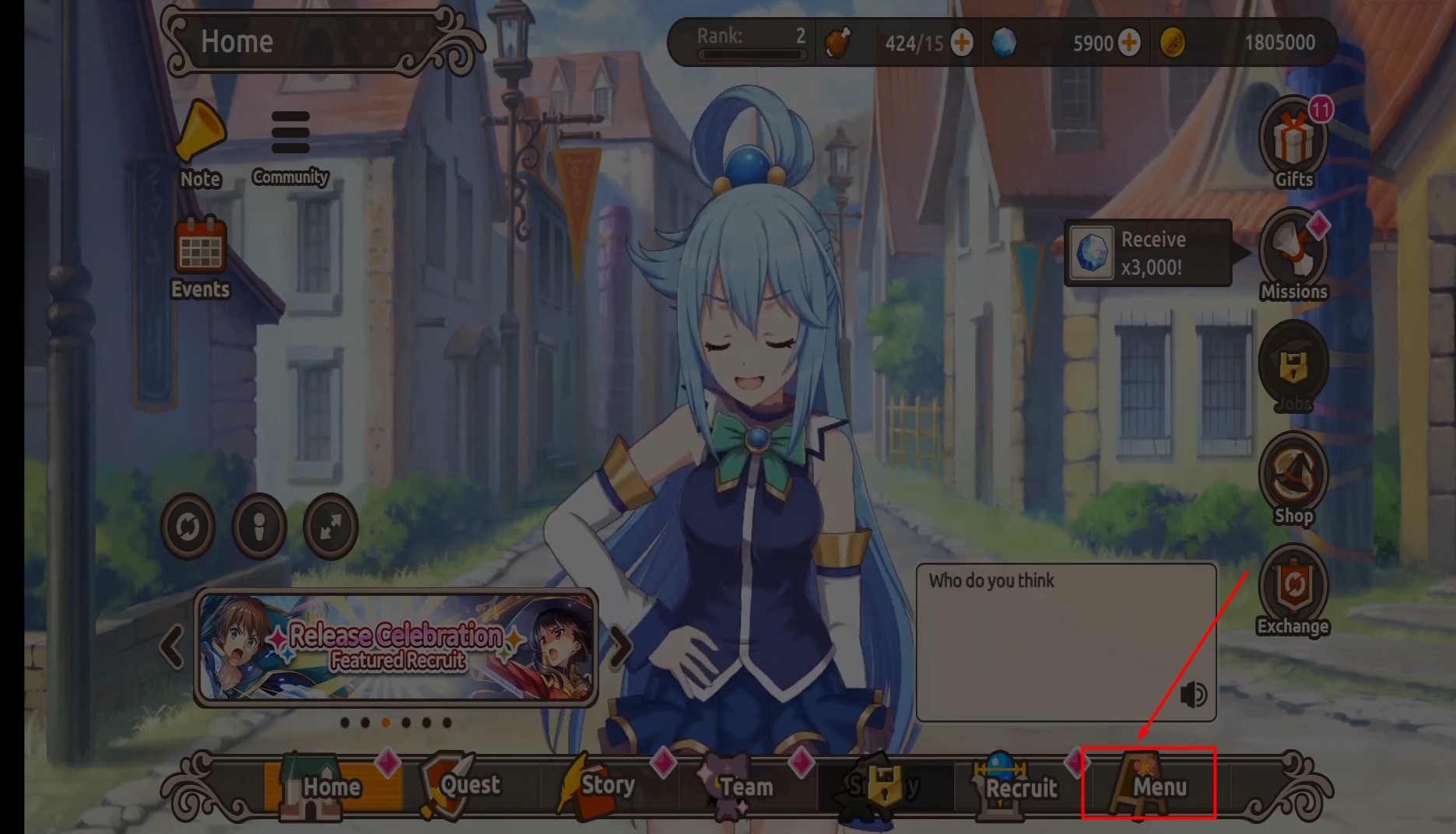 Konosuba Fantastic Days Language Change Guide