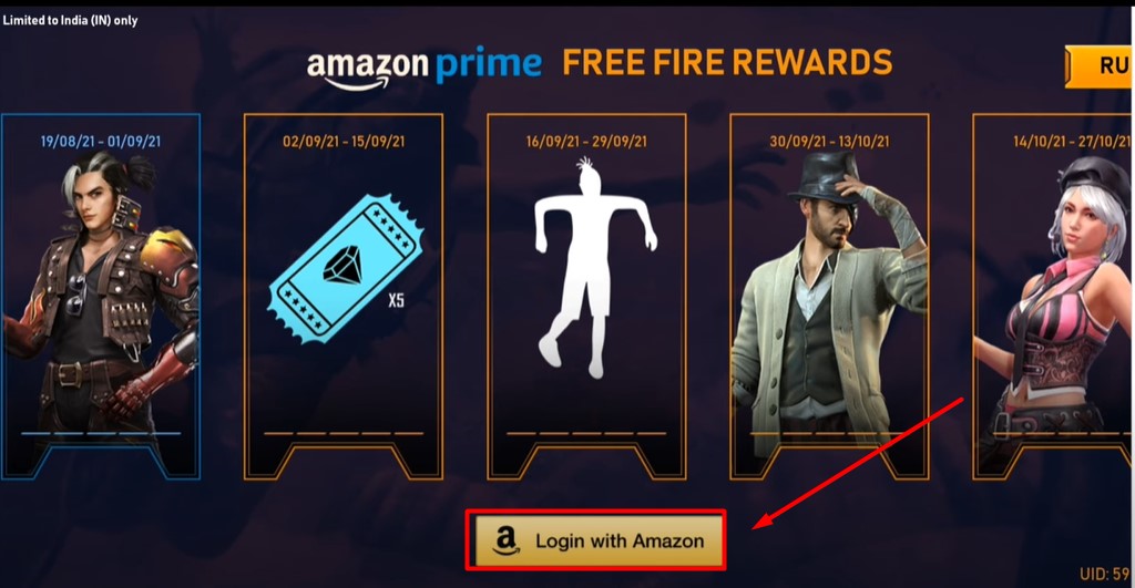 Free Fire Amazon Prime Event