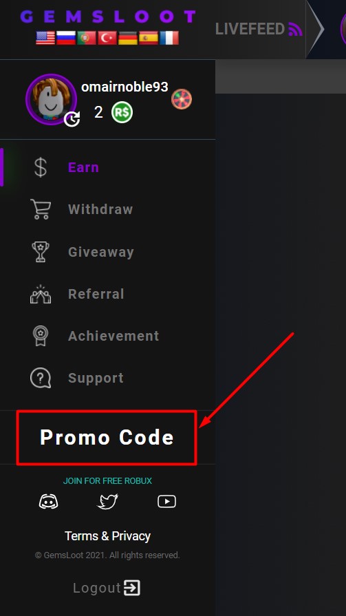 Promo Code Gemsloot