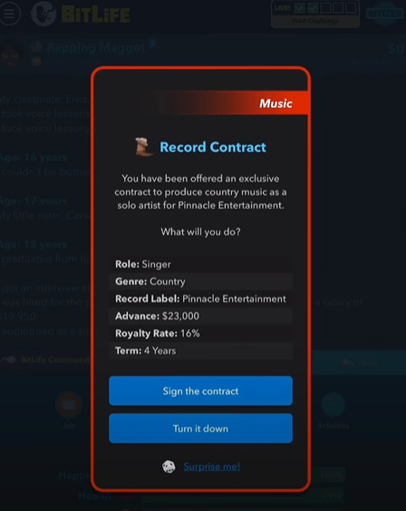 Rapper in BitLife