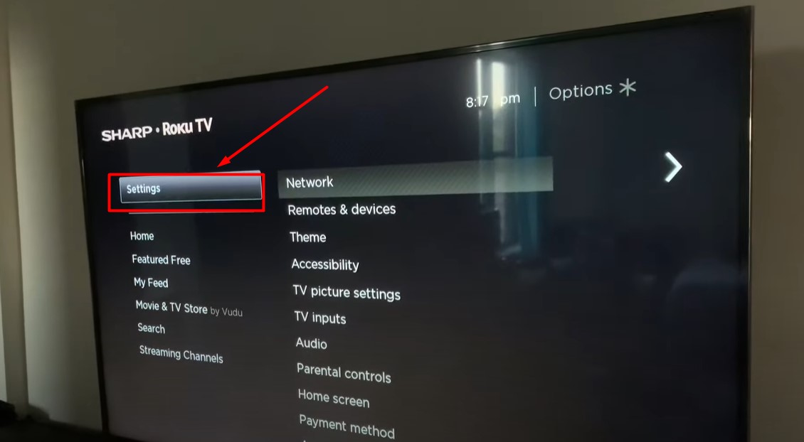 Roku TV Settings