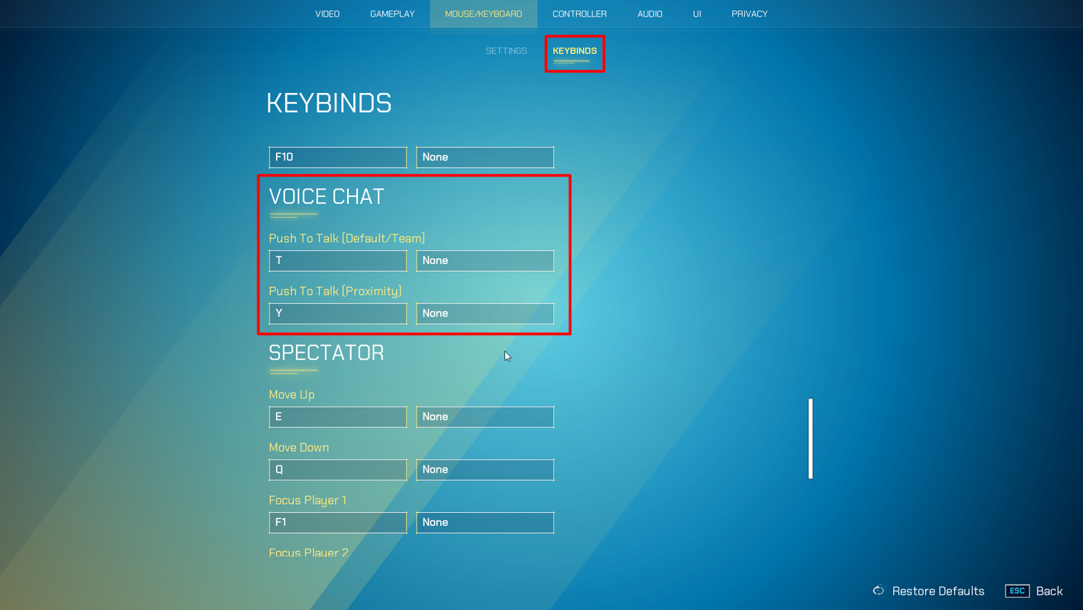 How to turn voice chat off in the Splitgate 