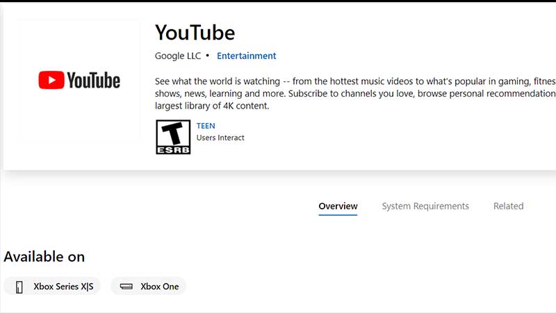 Dowlnload YouTube on PC