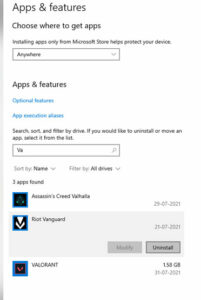 fix error in valorant