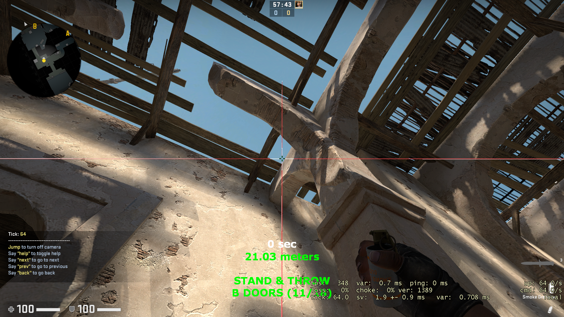 smoke spots in Dust 2