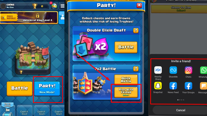 how to add friends in Clash Royale?