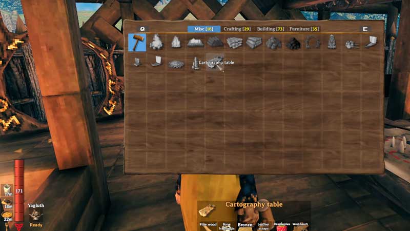 Valhiem Cartography Table Crafting Guide