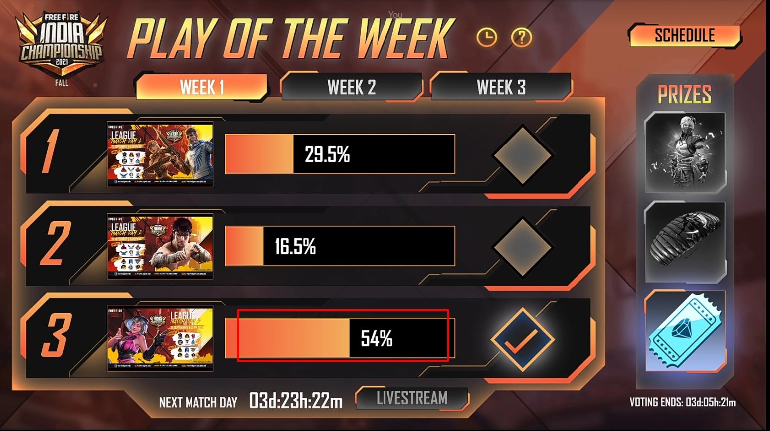 Free Fire Play of The Week Event