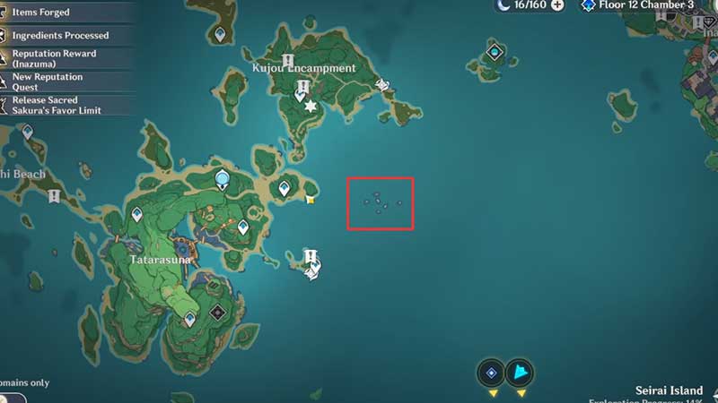 Genshin Impact: Raimei Angelfish Location