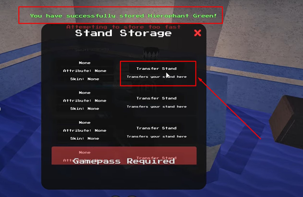 Stand Storage Project Star Guide