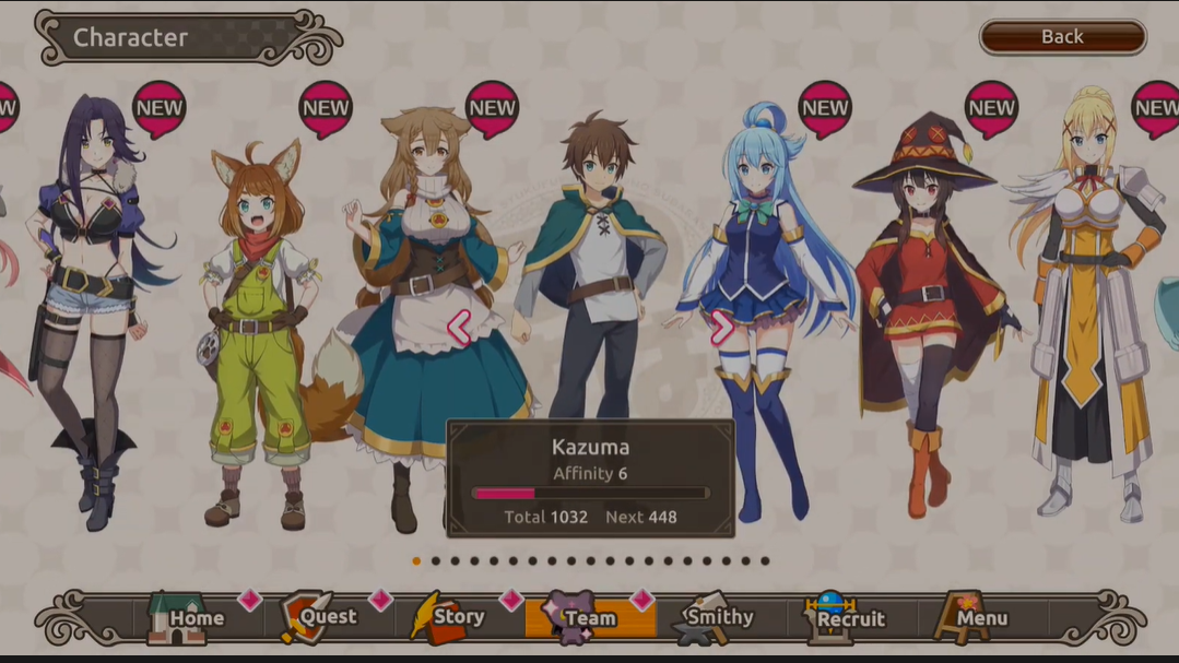 change costumes in KonoSuba: Fantastic Days