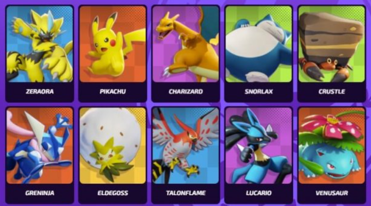 Pokemon Unite All Characters list 